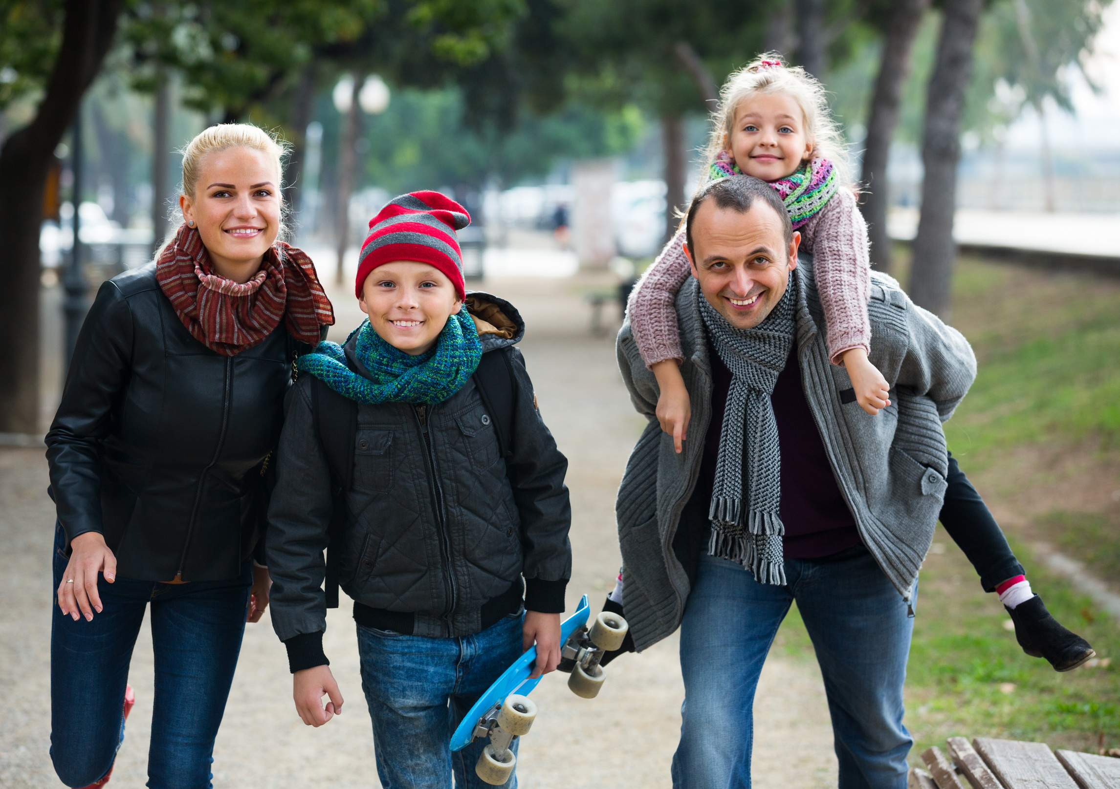 Familie draußen